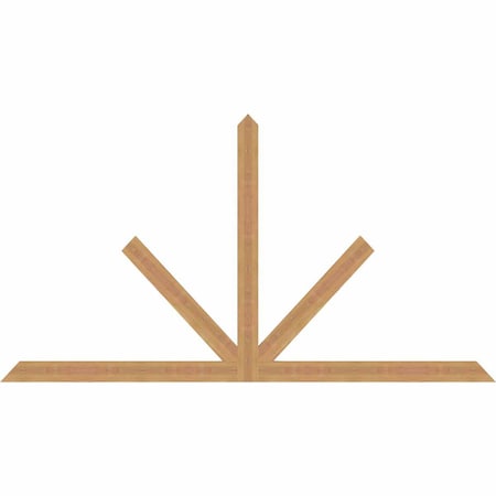 Ekena Millwork Saratoga Timber Gable Bracket, Western Red Cedar, 84"W x 45"H x 1 1/2"D x 3 1/2"F, 13/12 Pitch GBW084X45X0204SAR00SWR
